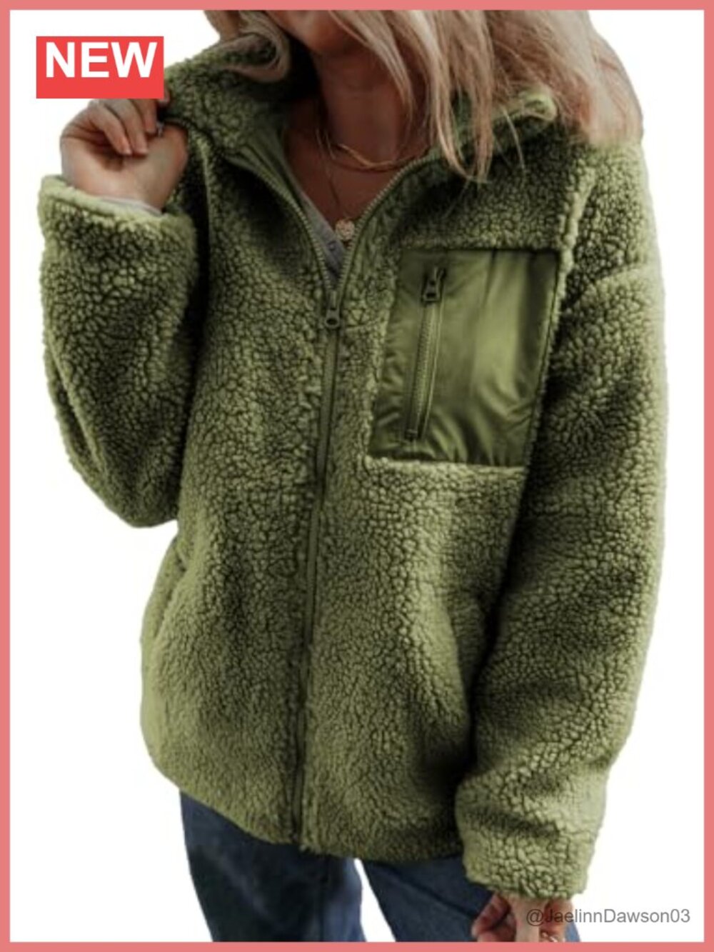 Womens Winter Fleece Teddy Coat Long Sleeve Zip Up